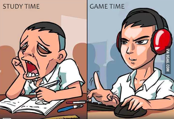 Video Juegos vs Tiempo de estudio